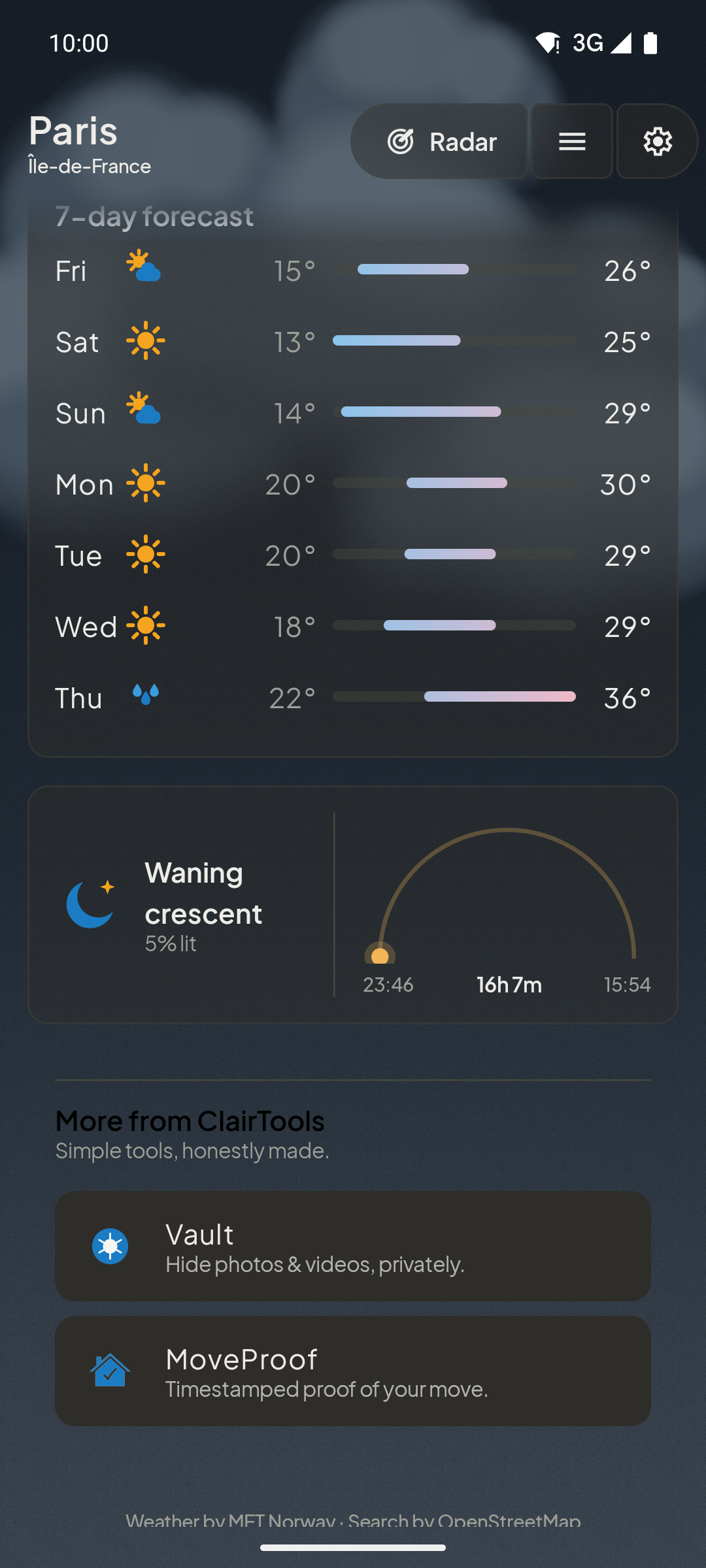 Caelo 7-day forecast