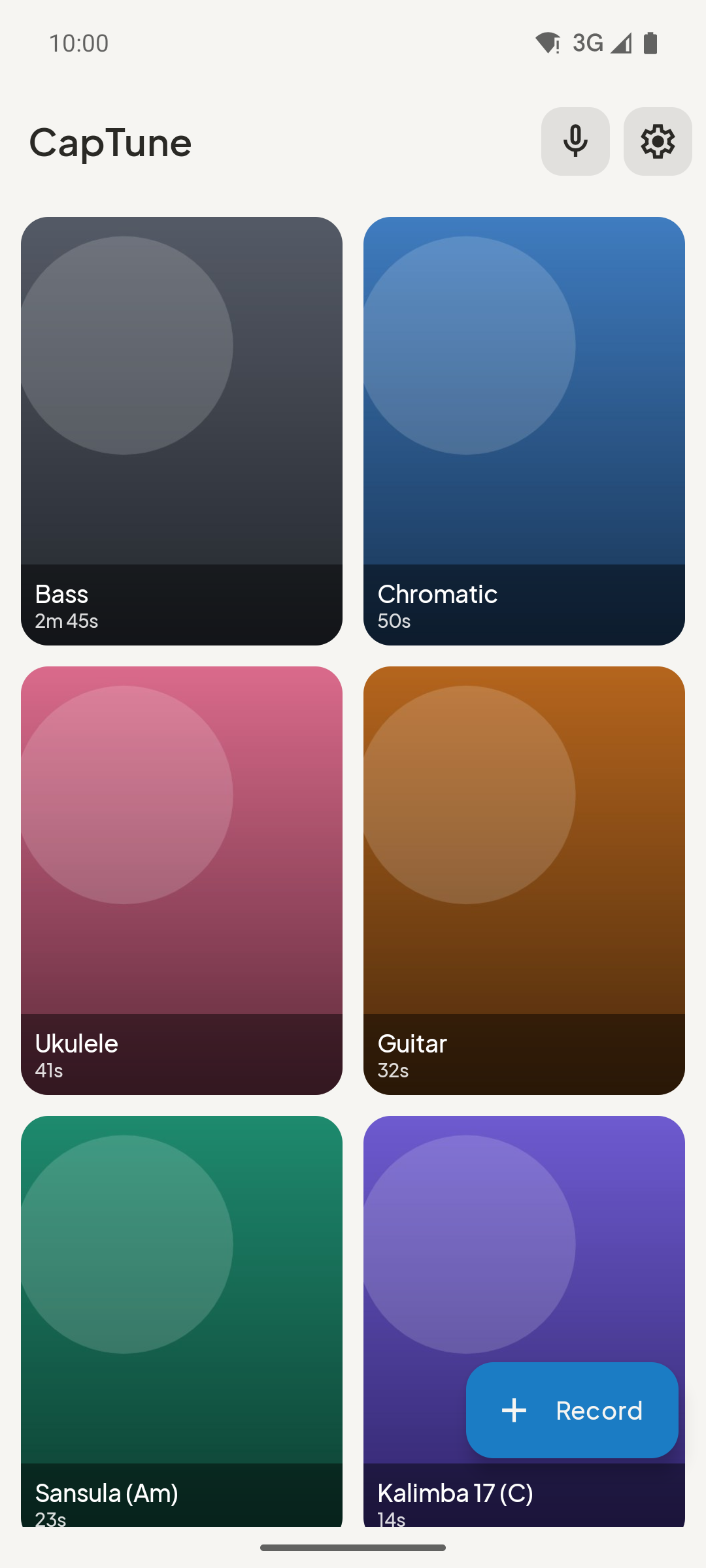 CapTune recording library