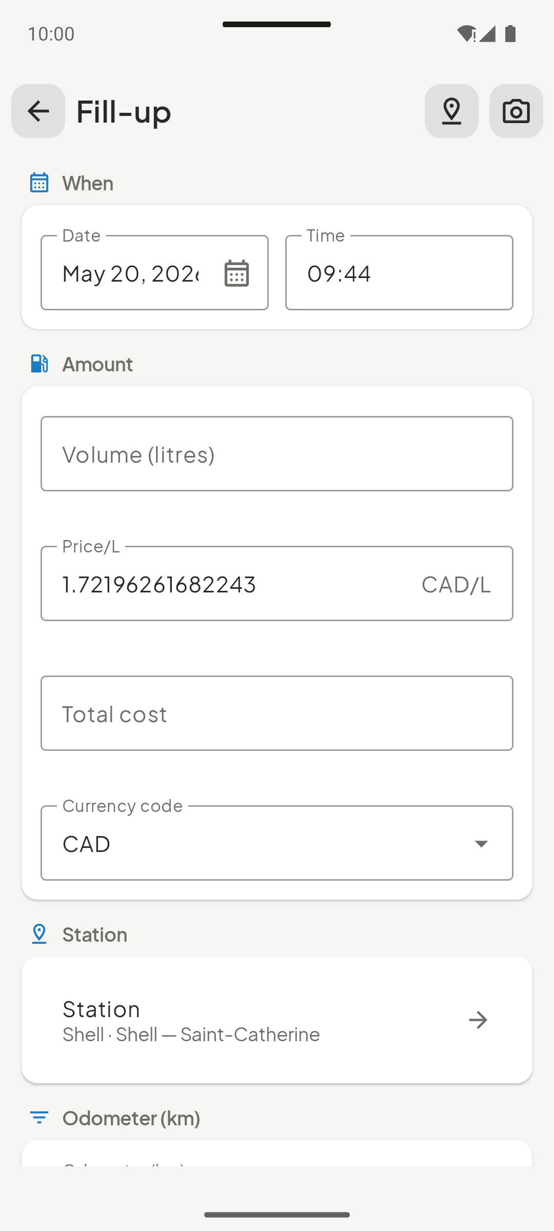 Fill-up editor