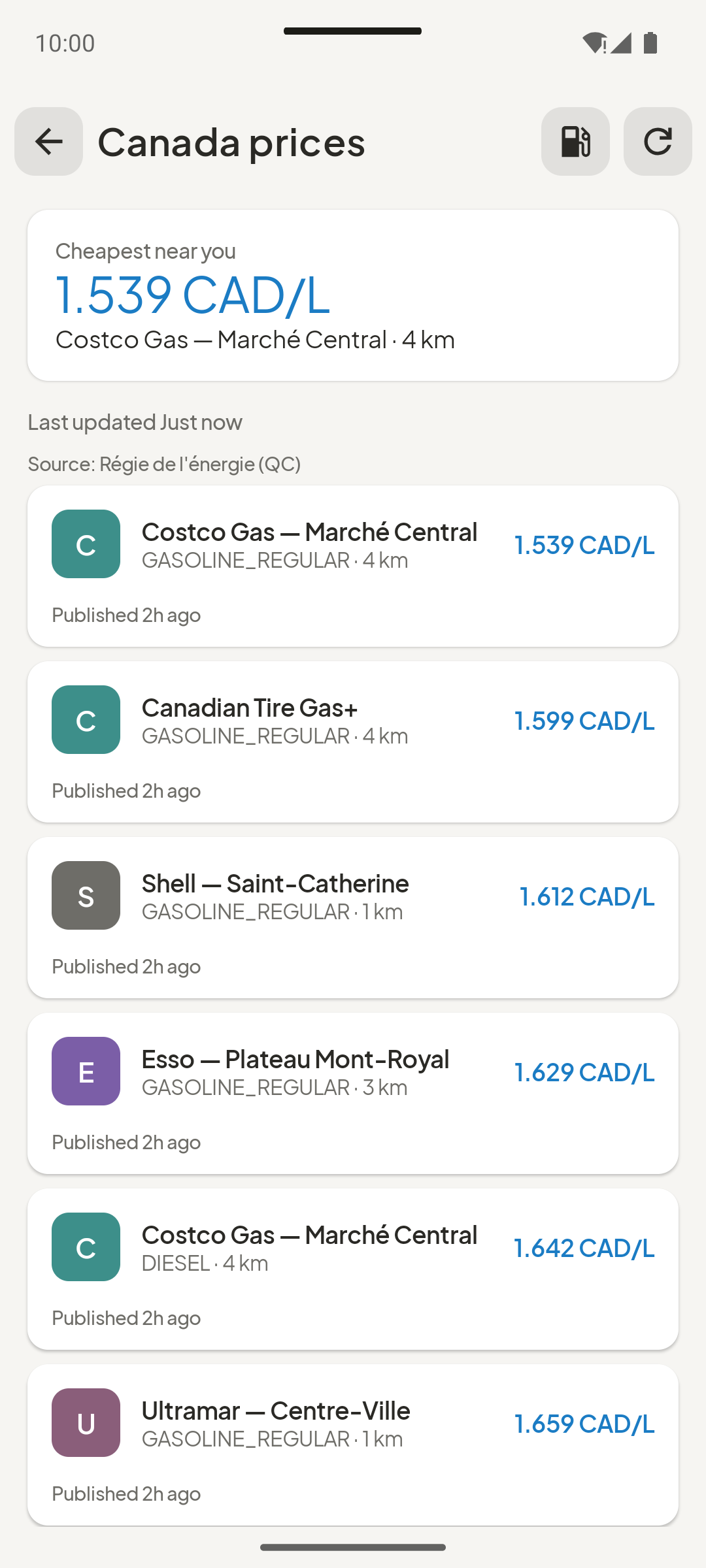 Fuel price finder