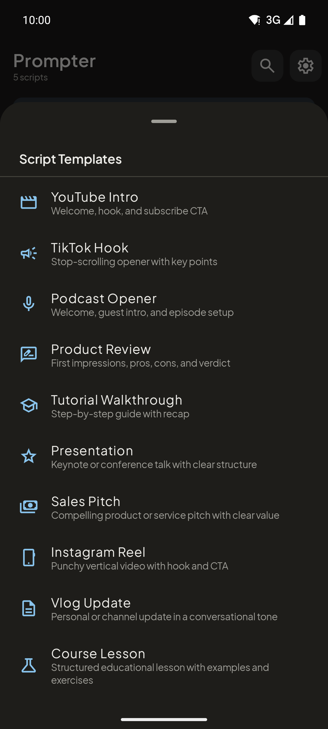 Script templates
