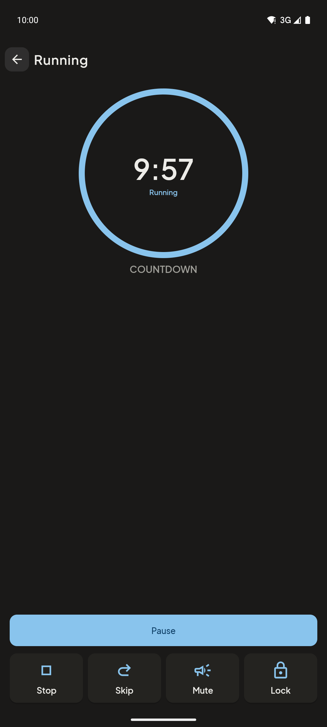 ZuluTone running countdown with live dial and controls
